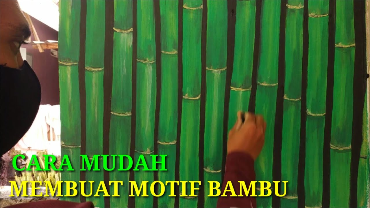 Cara mudah membuat motif bambu pada dinding menggunakan cat tembok