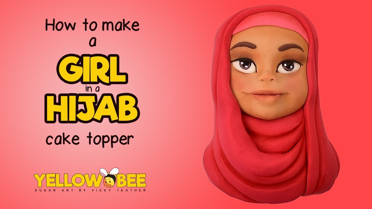 How to model a girl in a Hijab cake topper | Sugarcraft | Cake Tutorial