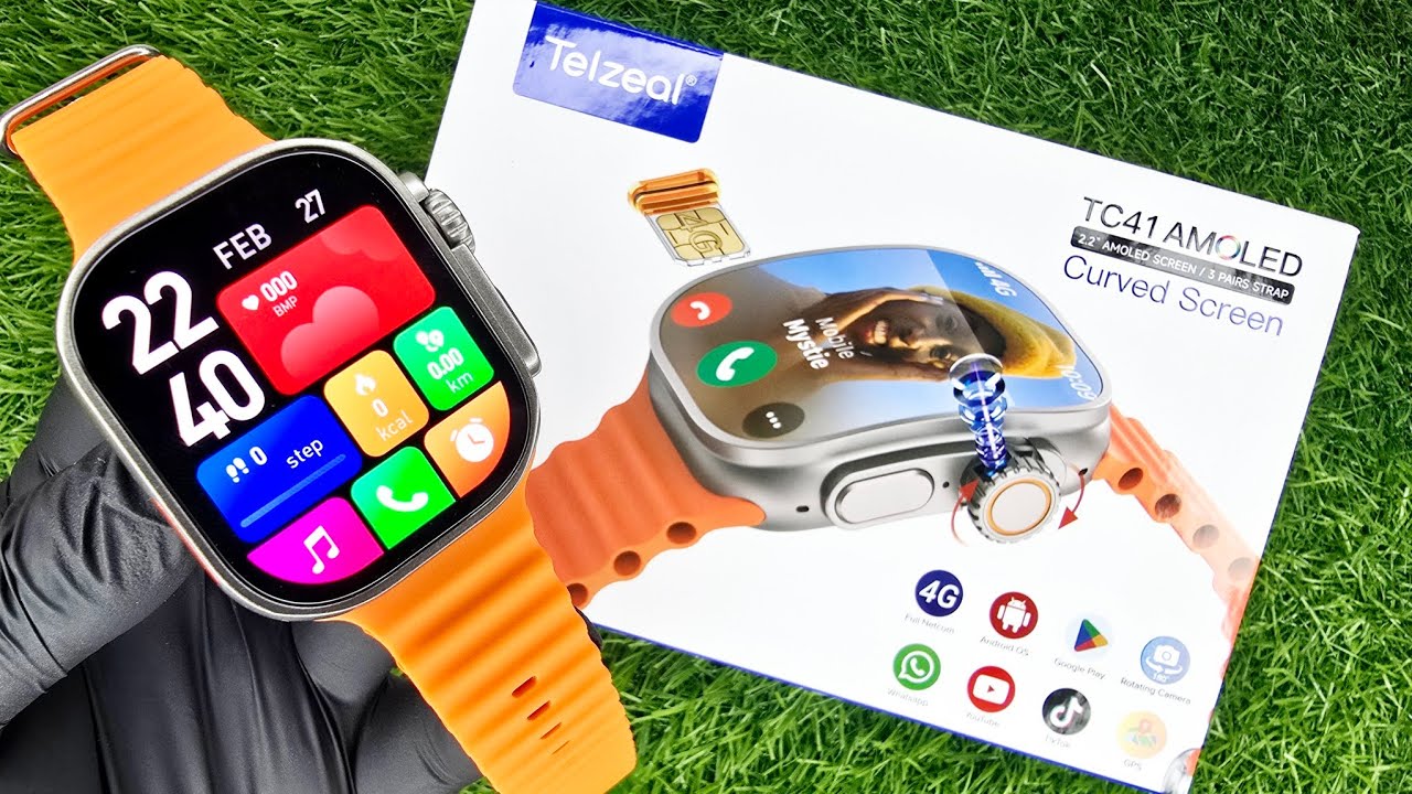 Telzeal TC41 4g Android Smartwatch With Camera | 4G Android Smartwatch | CURVED SCREEN DISPLAY