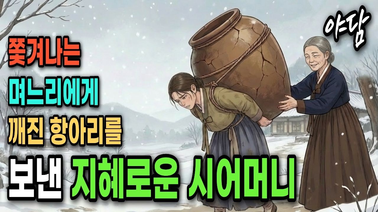 며느리에게 헌 옷 항아리를 던져서 쫓아낸 지혜로운 시어머니, 두번재 이야기