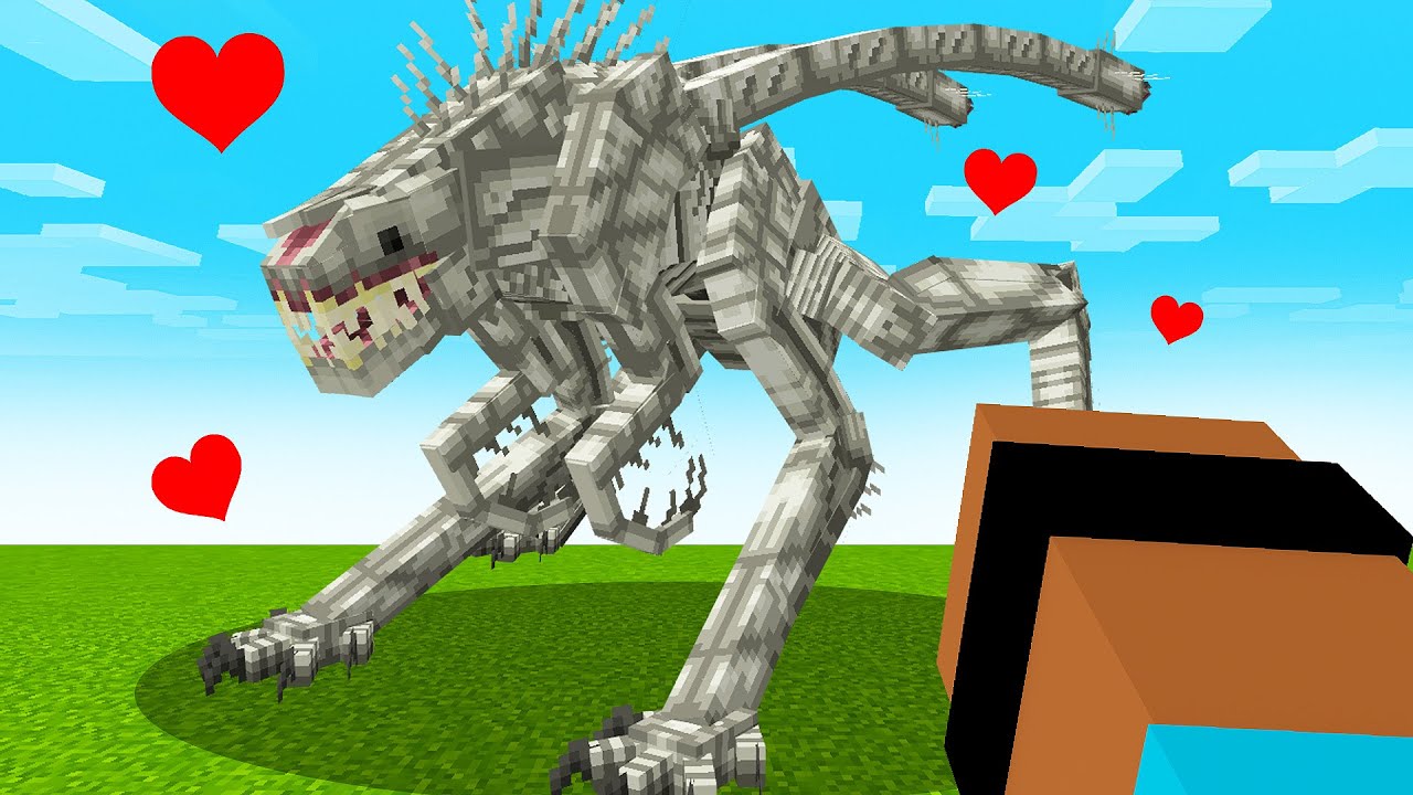 Domestiquei um ALIEN DO FUTURO no Minecraft!