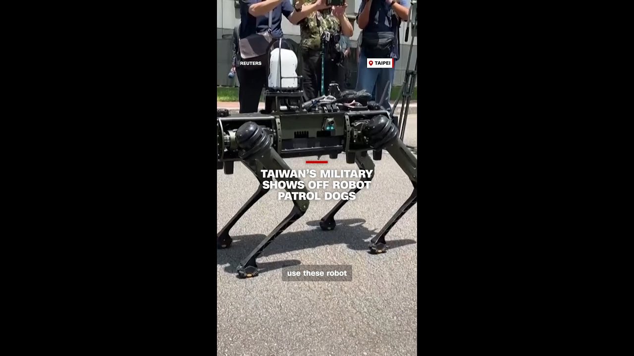 Taiwan&rsquo;s military shows off robot patrol dogs
