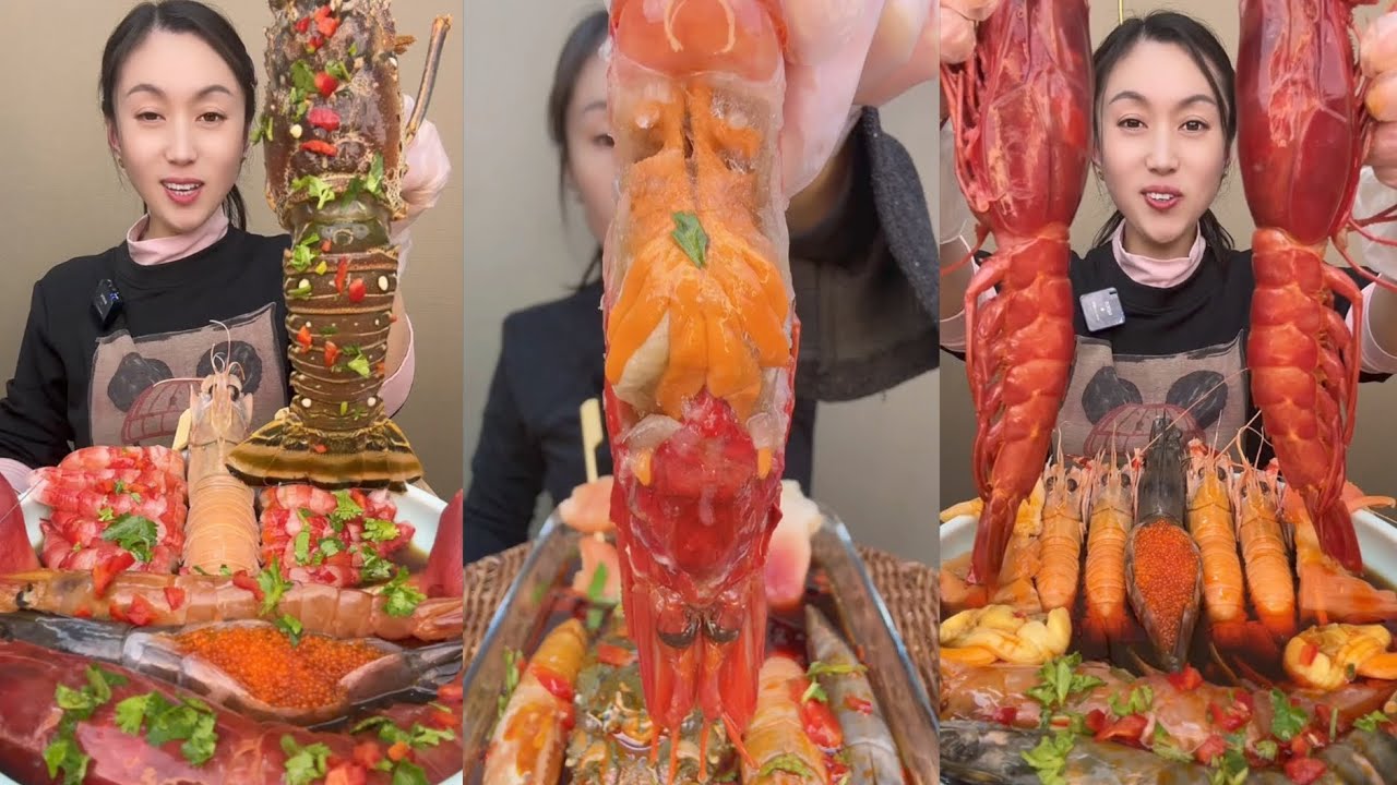 EAT SEAFOOD LOBSTER SHRIMP RED DEVIL SHRIMP SNAIL YUMMY....#mukbang #yummyfood #delicious