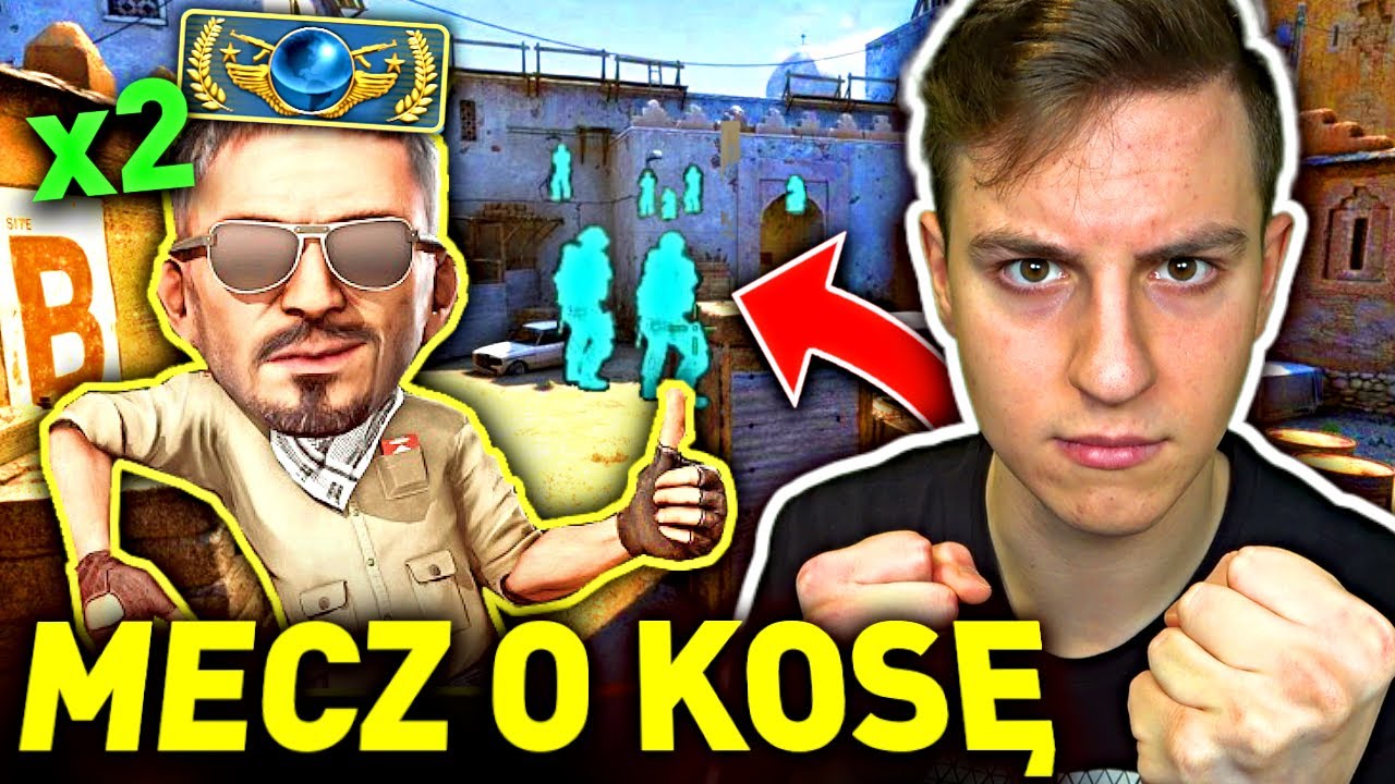 LOSOWE CHEATY vs 2 GLOBALE o KOSĘ w CSGO