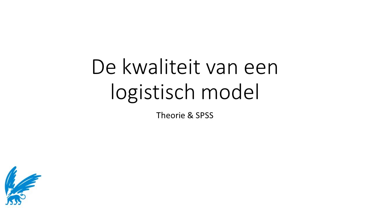 Video 6 - Logistische Regressie - Kwaliteitschecks