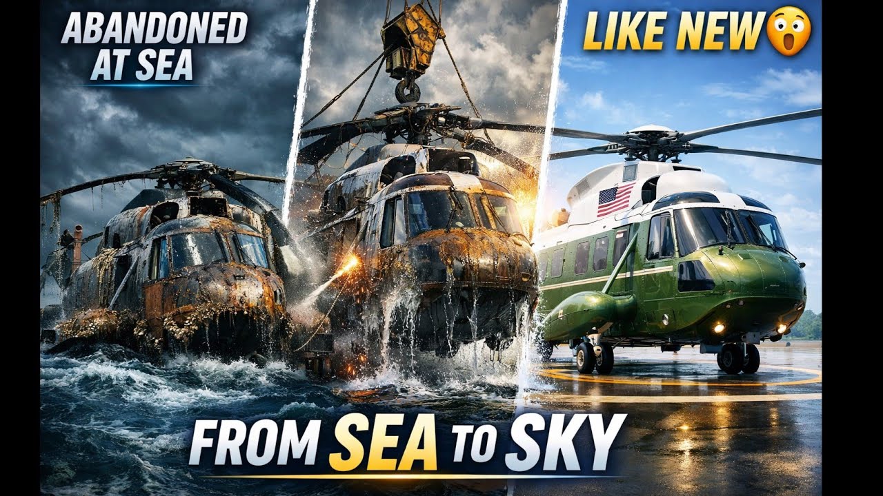 FULL RESTORATION of ABANDONED MARINE ONE Helicopter 🚁 | From SWAMP to SKY,  