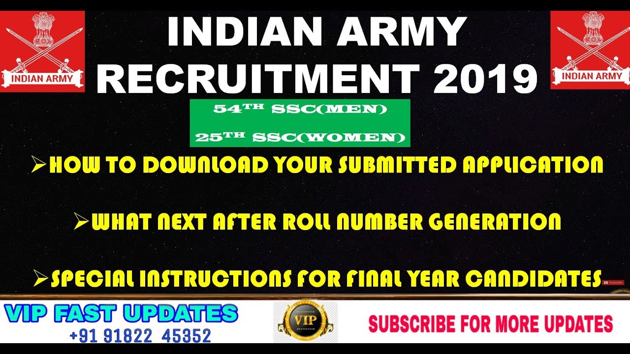 INDIAN ARMY SSC TECHNICAL SPECIAL INSTRUCTIONS TO THE CANDIDATES||LATYEST JOB NOTIFICATIONS||