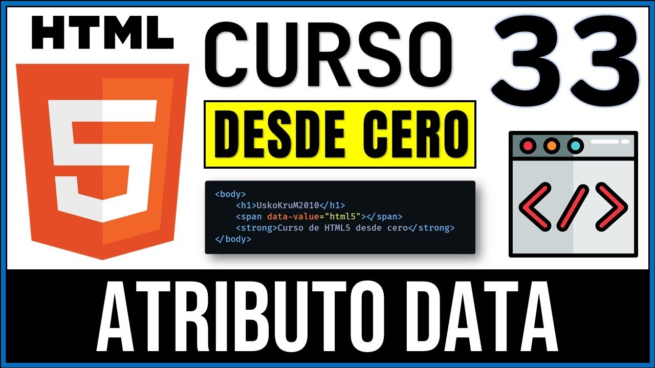 Atributo Data en HTML y Propiedad Dataset usando JavaScript ✅ | Curso HTML5 # 33