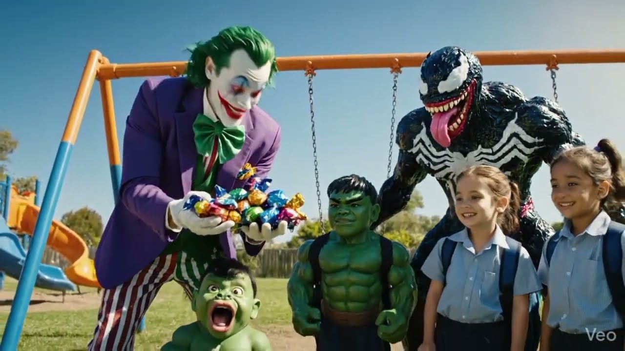 Unexpected Team-Up 💔 | A Hilarious Spiderman & Hulk’s Son Fight Against Joker and Venom JR | AI War