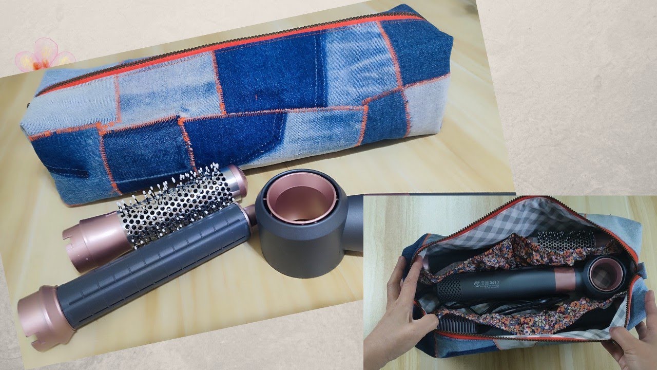 DIY Patchwork Hair Tools Bag | Hair Tools Bag Sewing Tutorial #diy #patchwork 