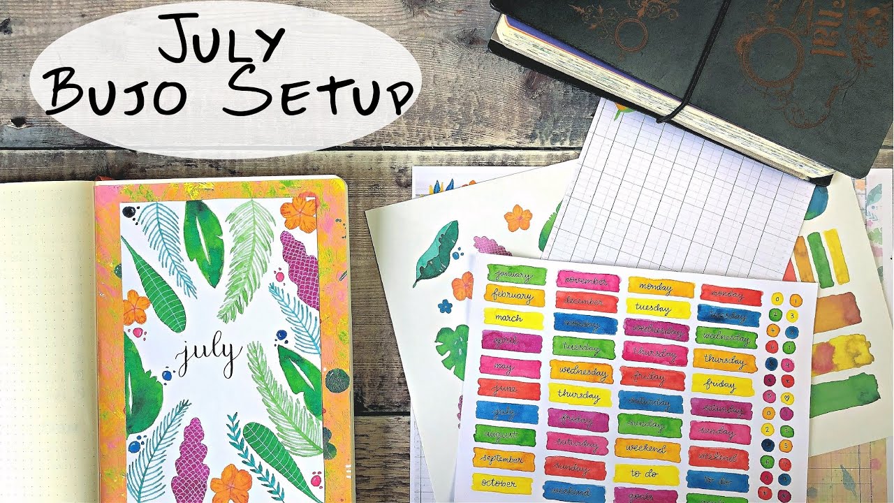 July Bullet Journal Setup 🌸 Flip Through