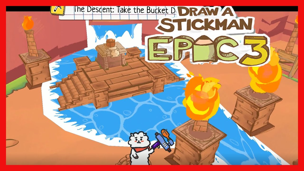 BT21 RJ Draw a Stickman: EPIC 3 - Chapter 1 Level 2 Full Stars