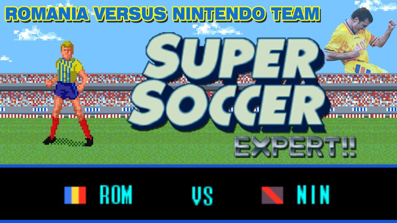 Super Soccer SNES - Romania vs Nintendo Team Expert Mode [Gheorghe Hagi]