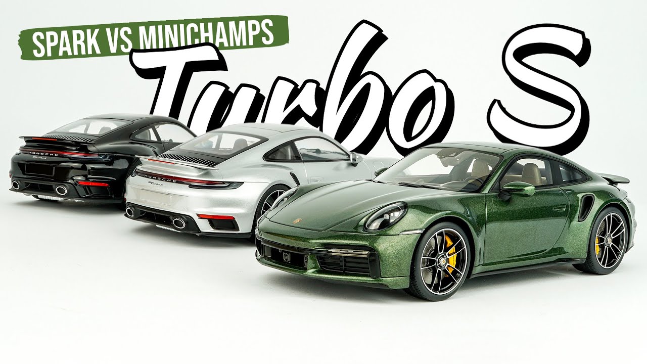 Porsche 992 Turbo S model car review // Made in 1/18 scale both my Minichamps and Spark!