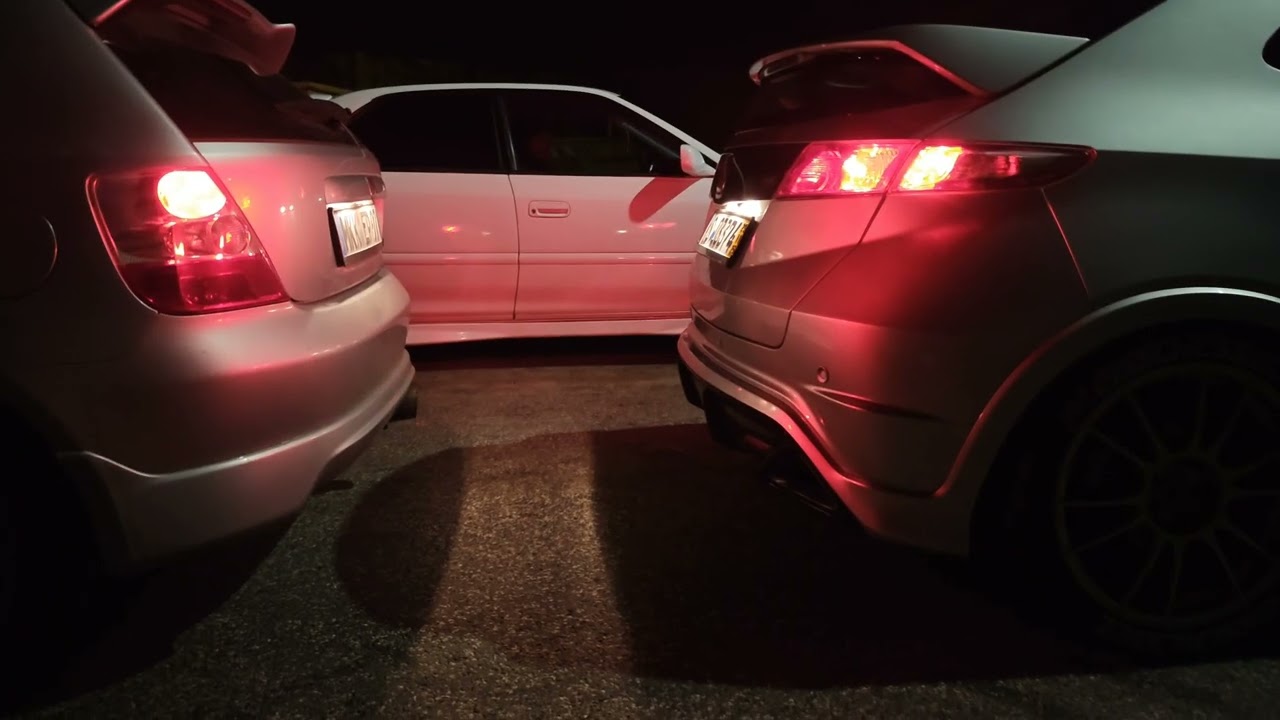 Honda Civic fn2 Type R vtec vs ep3 k20 vs Toyota Chaser 1jzgte turbo German Osaka Gang🤟