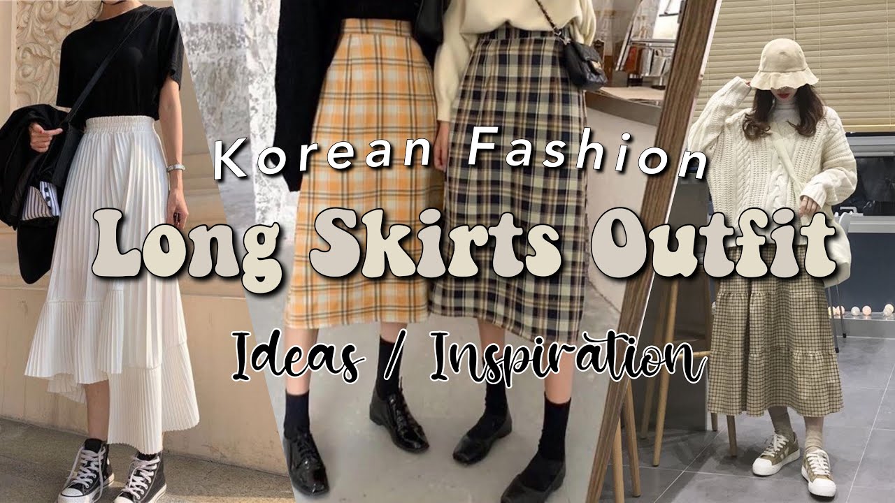 🧚🏻Korean Fashion Ideas | Long Skirt Outfits✨.