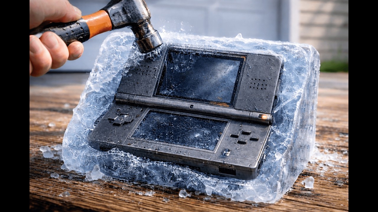 This ( ASMR )  Nintendo DS Was Trapped in Ice …