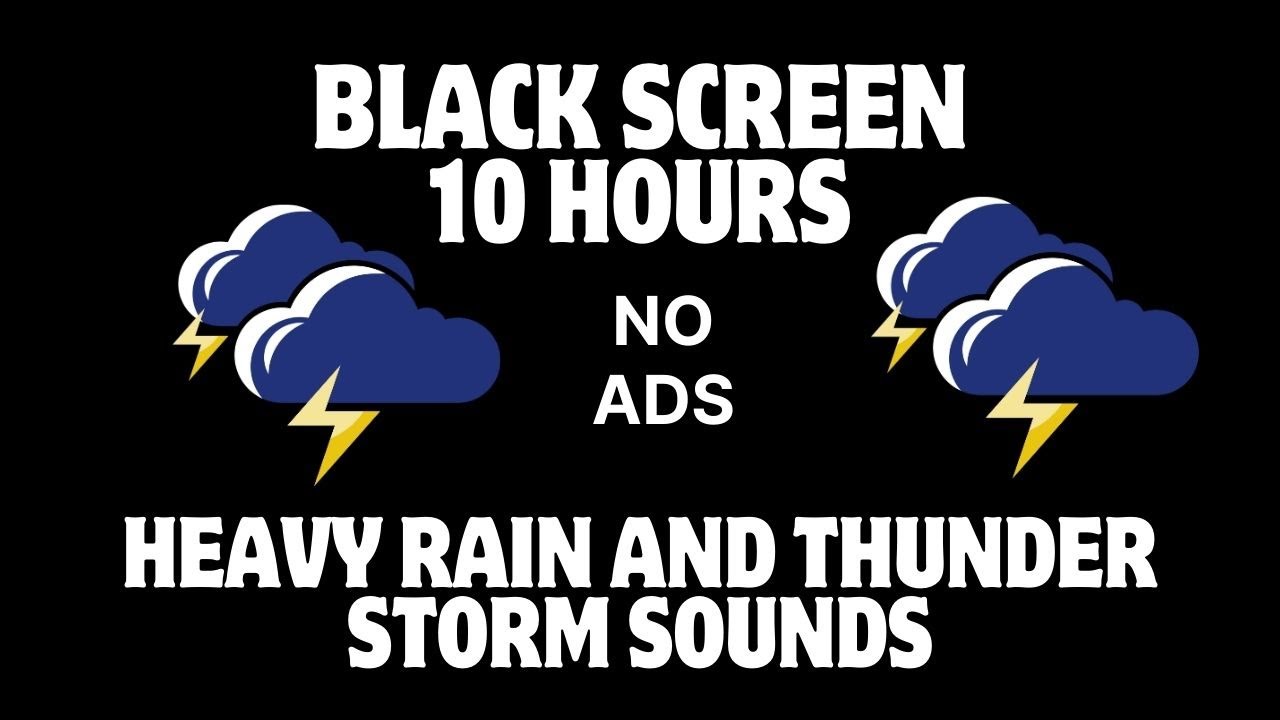 Dark Screen Rain Sounds to Fall Asleep Fast | 10 Hours