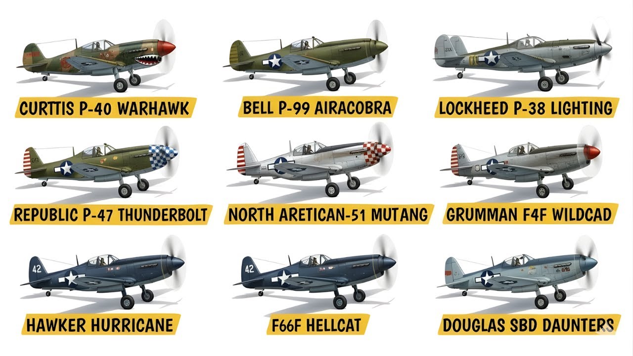 Tous les avions américains de la Seconde Guerre mondiale