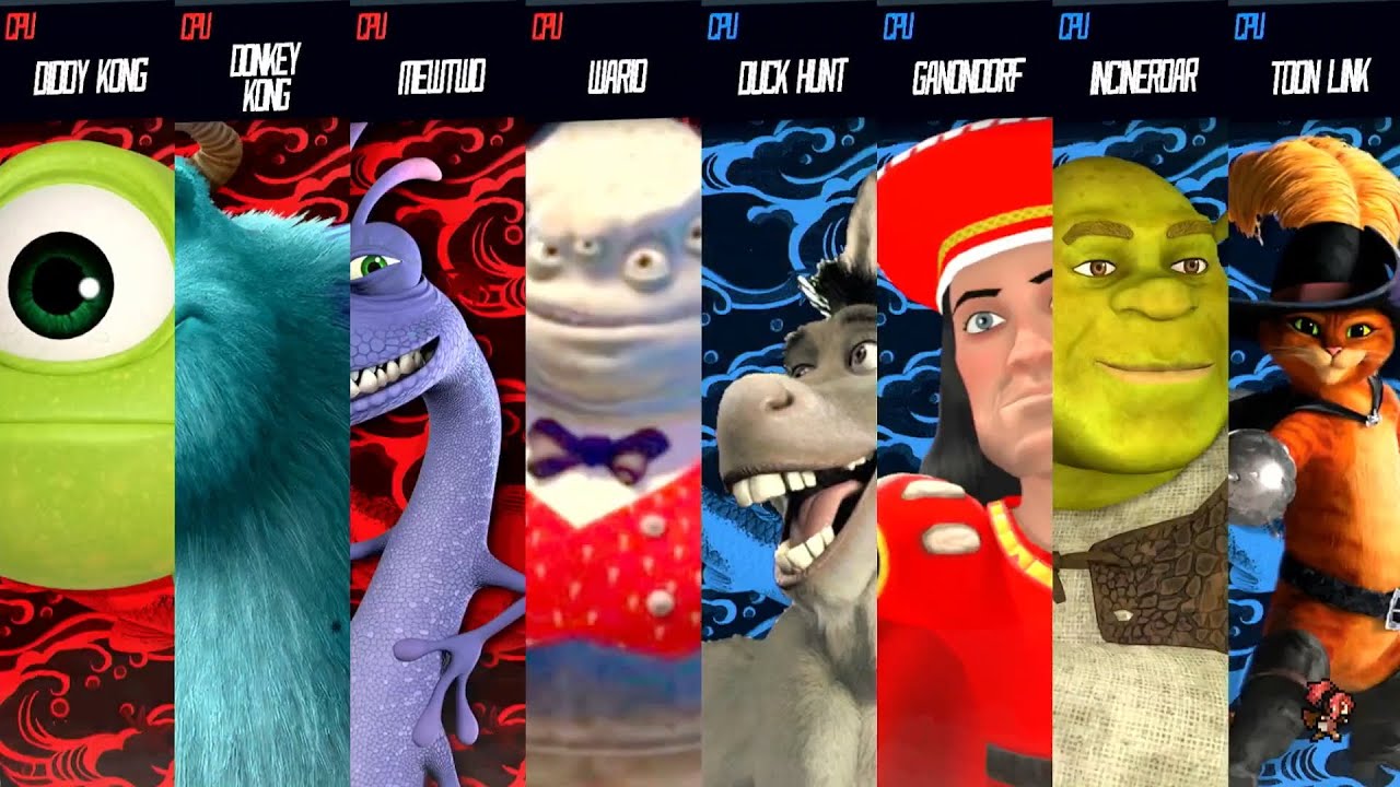 Shrek vs Monster Inc - Requested Smash Battle