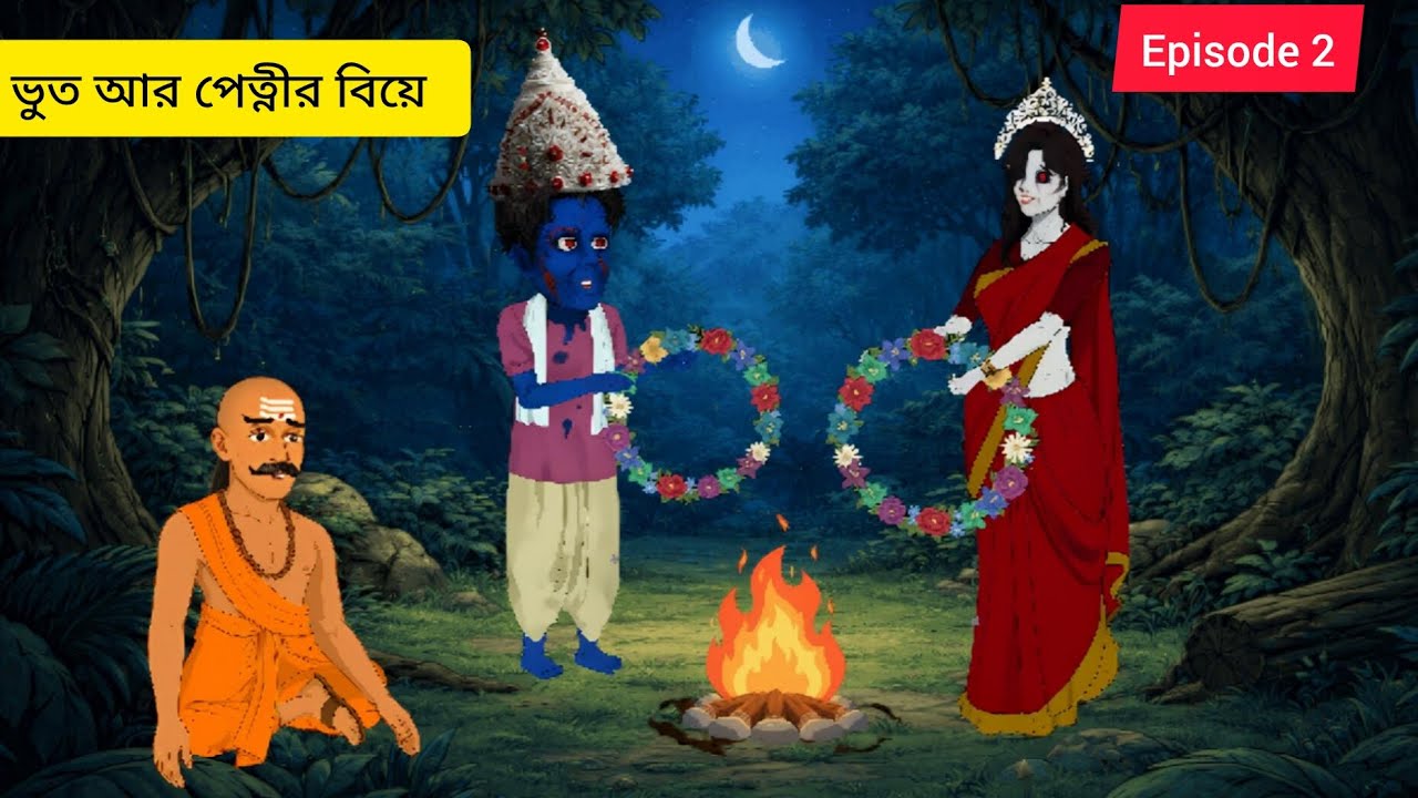 ভূত আর পেত্নীর বিয়ে ||  episode 2 | | horror story in Bangla || Bangla bhuter mojar cartoon | 