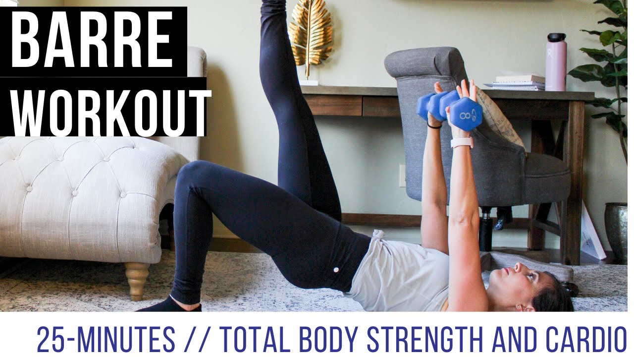 25-minute Barre Strength Workout with Dumbbells