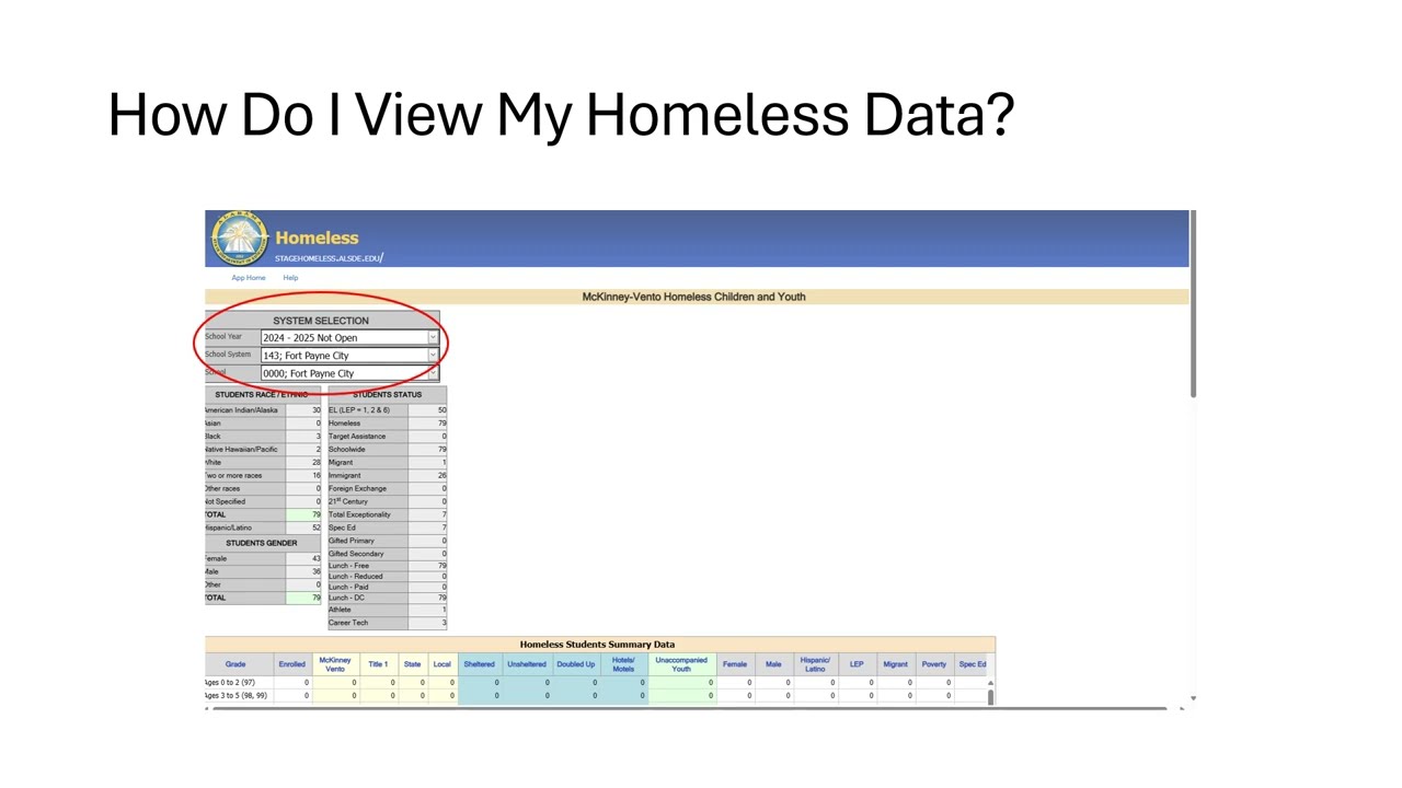 Homeless Application Overview in AIM