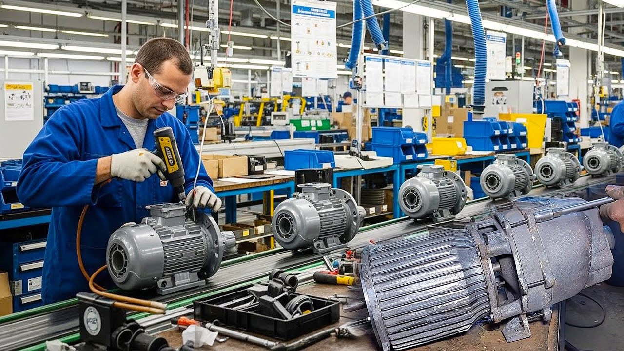 Water Pump Motor Manufacturing Process | From Parts to Final Assembly