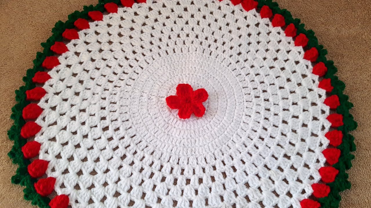 Very Easy Crochet Thalposh pattern  woolen rumal design  Crosia design Thalposh  round table cover