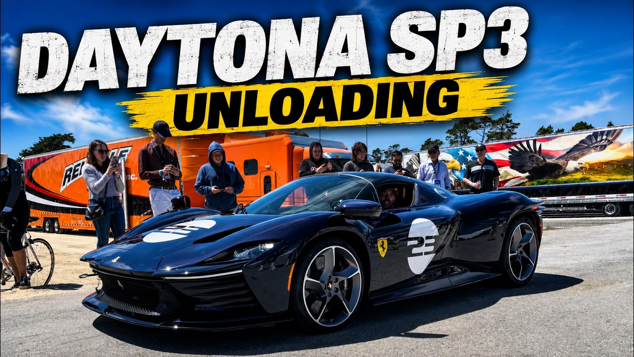 Unloading a Ferrari Daytona SP3!