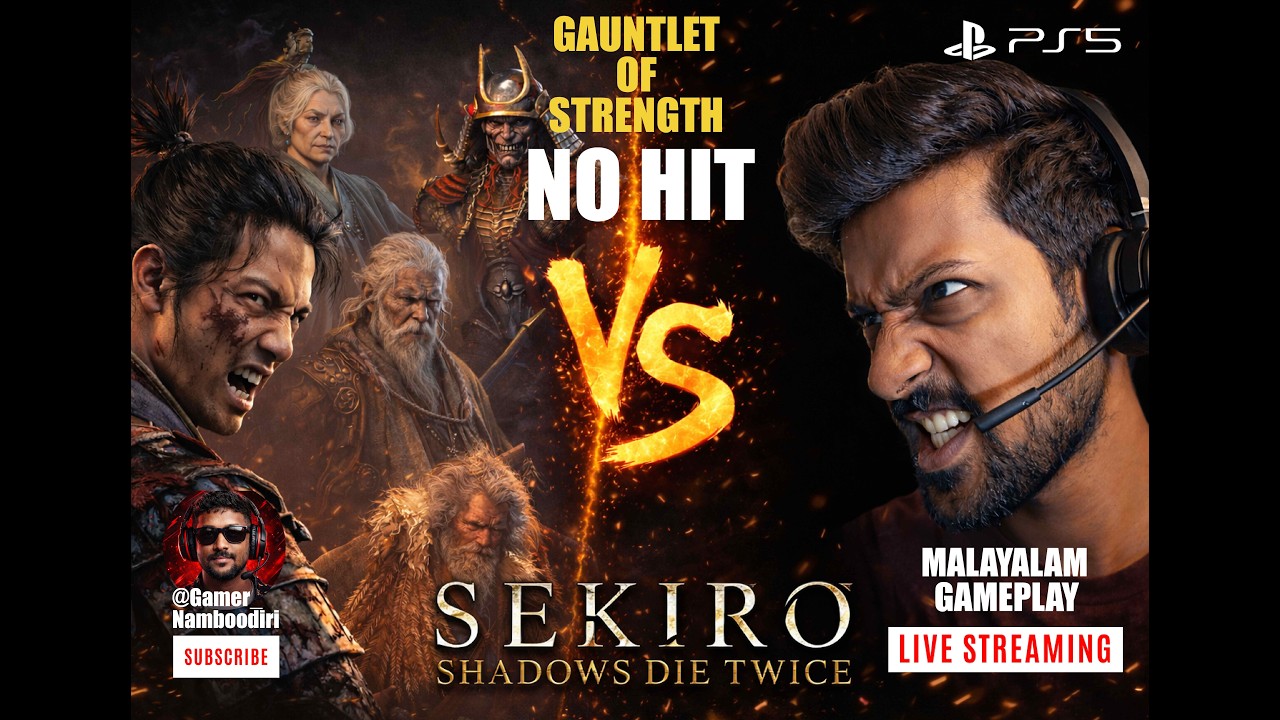 Sekiro Shadows Die Twice - NO HIT GAUNTLET OF STRENGTH ! PS5 ! VERTICAL LIVE