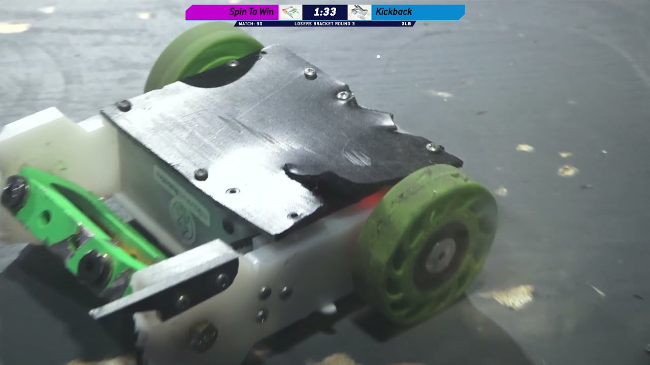 September 2021 - Spin to Win vs. Kickback - 3lb Robot Combat