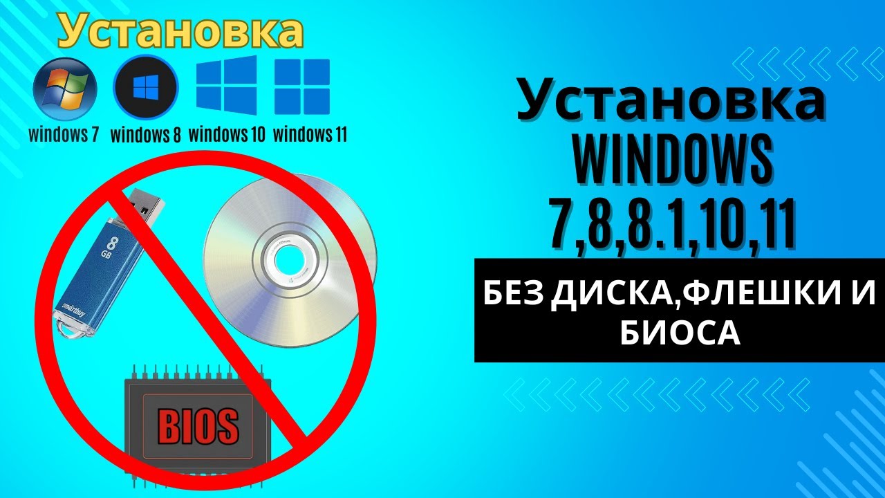 Как установить ЛЮБУЮ ВИНДОВС без ДИСКА и ФЛЕШКИ