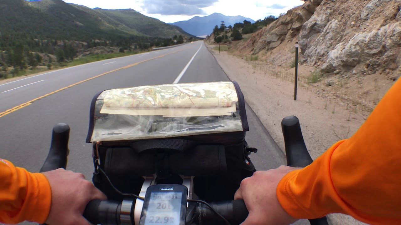 Descending Trout Creek Pass to Buena Vista, Colorado on a Bicycle.