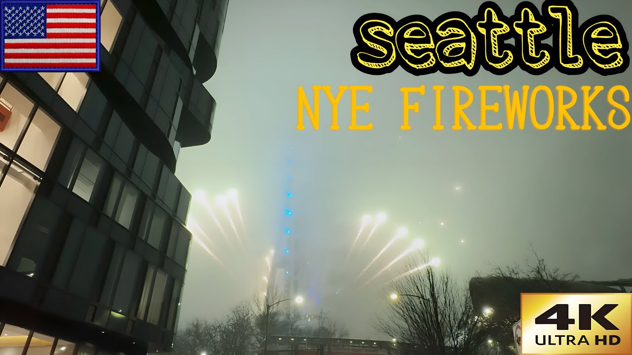 🇺🇸 [4K]SEATTLE NEW YEAR'S EVE 2026🌫️Space Needle Countdown & Fireworks in 1°C Weather🎇@MrBeeTours