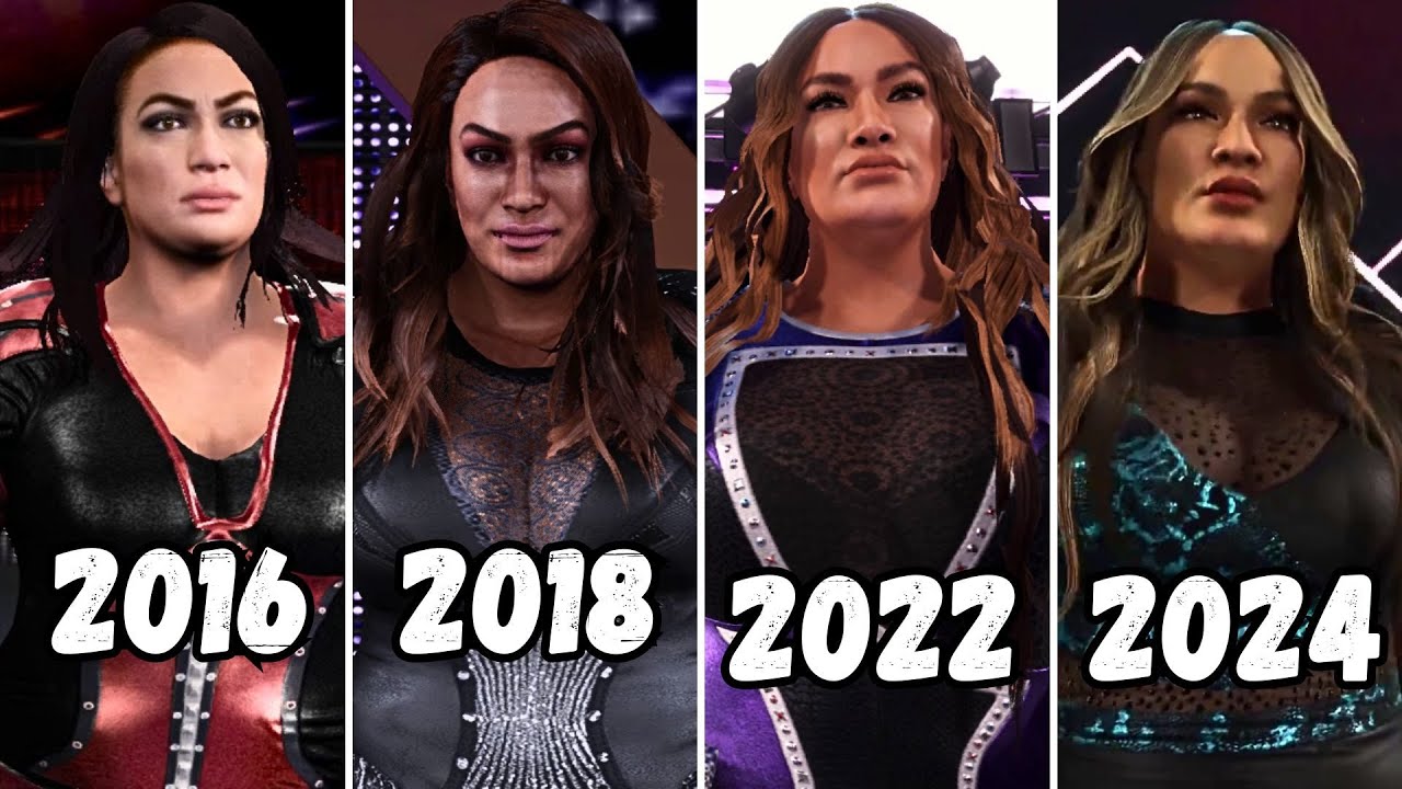 Evolution of Nia Jax Entrance 2016 -2024 - WWE Games