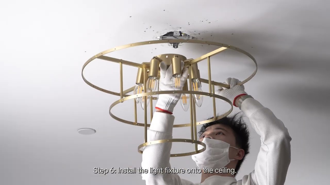 Plume Glass Ceiling Light-Installation