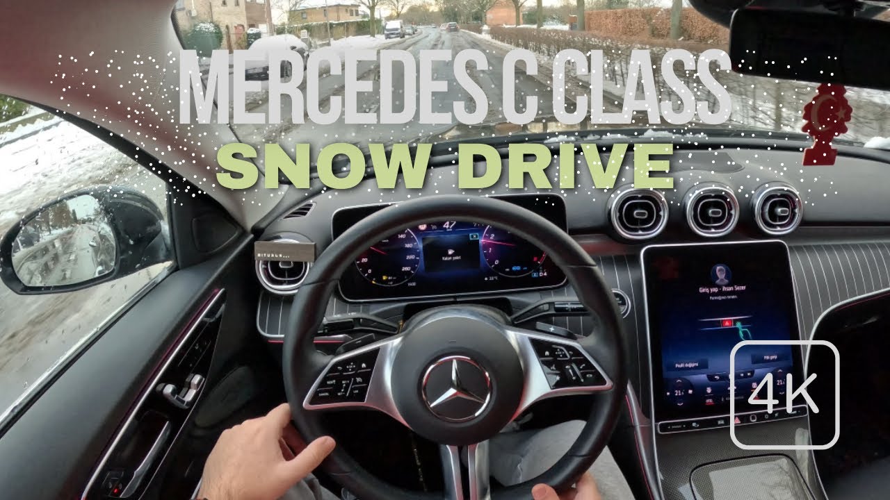 Mercedes-Benz C-Class In The Snow - Pov(4K)