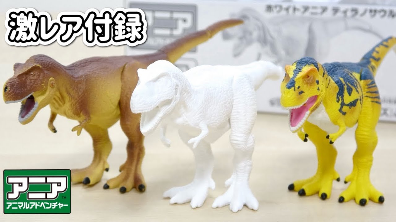 激レア!福井県立恐竜博物館の限定 アニア 白いティラノサウルスのフィギュアが付録でついてる! ダイノスターズ ティラノ号