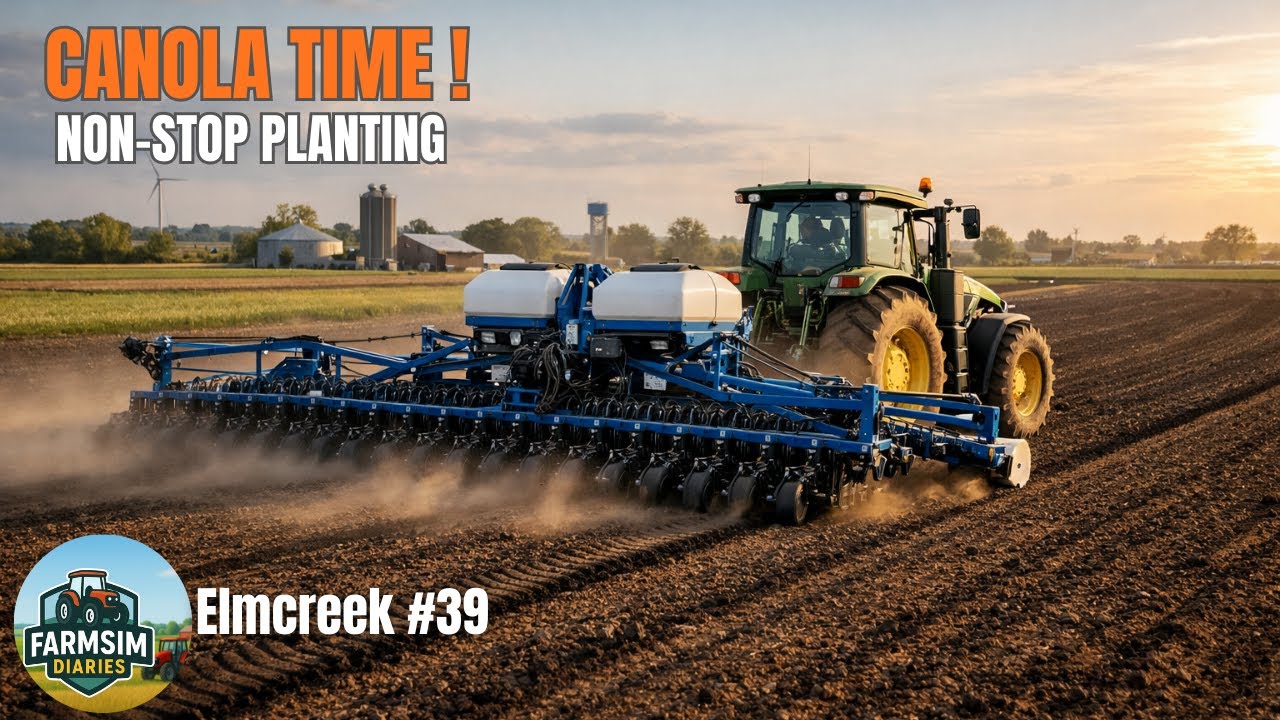 Massive Canola Operation Begins! + Kinze Planter 🚜 | FS22 : Elmcreek Start From Scratch Part - 39