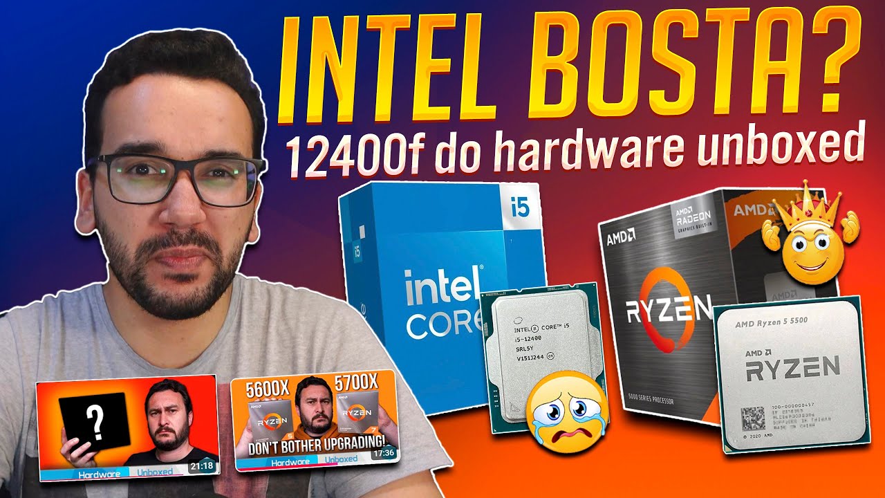 INTEL VS AMD: i5 BUCHA?? Hardware Unboxed est&aacute; ERRADO sobre o 12400F!