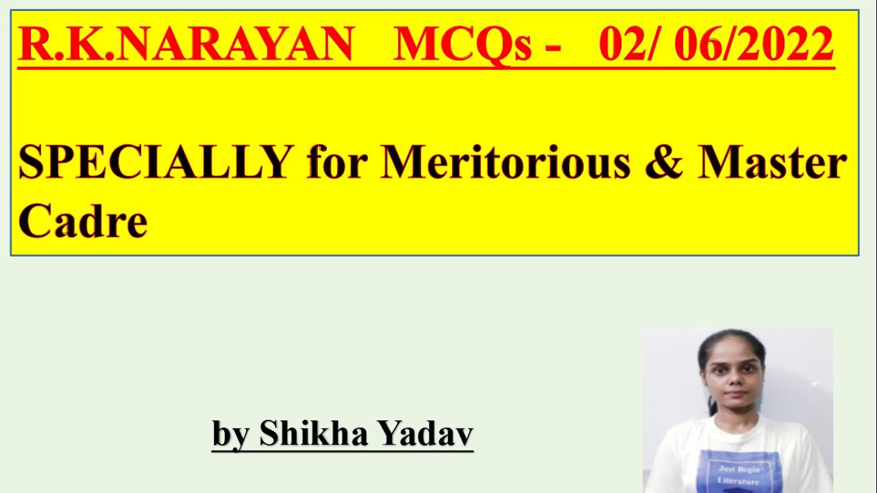 MCQs- R.K.Narayan