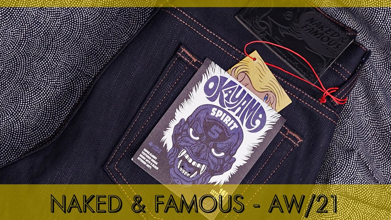 NAKED & FAMOUS - Okayama Spirit 5, Elephant X, Asanoha Kimono Print AW/21 японский деним в Zefear