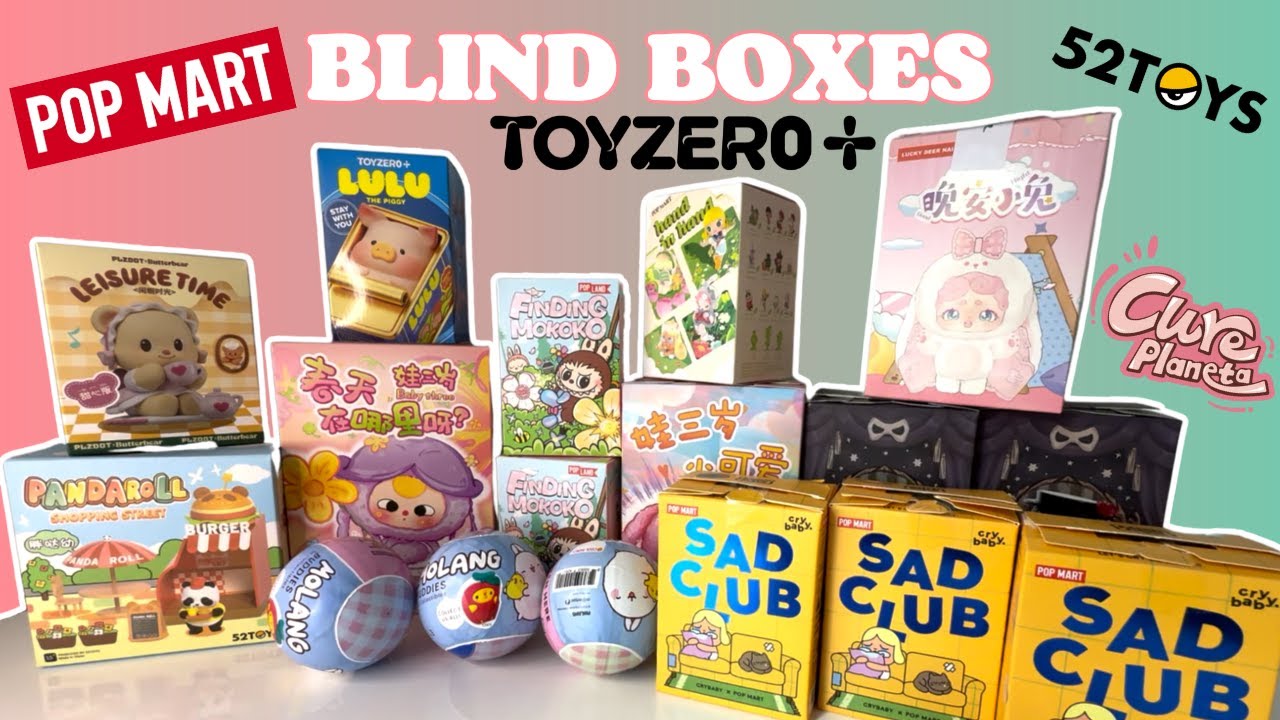 theTOYsideofme | Cute Blind Box Unboxing Haul | PopMart, Kasa, Lulu the Piggy, Butterbear