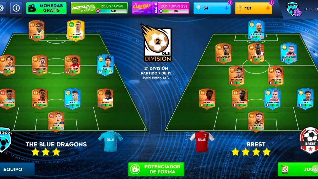 Que jugada!!!!! THE BLUE DRAGONS VS BREST - Dream League Soccer 