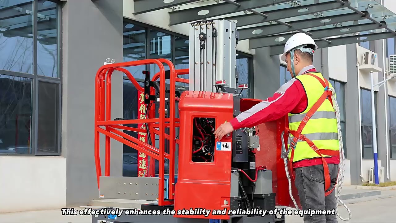 Hynee new version of self-propelled single mast vertical lift.#Hynee #verticalmastlift