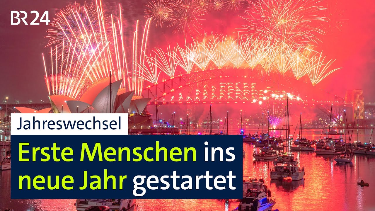 Jahreswechsel: Erste Menschen ins neue Jahr gestartet | BR24