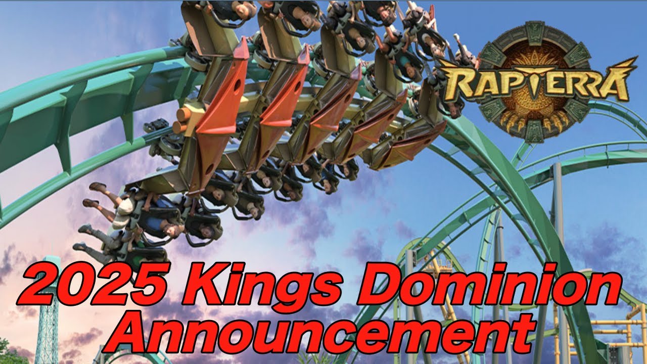 Kings Dominion New For 2025 Roller Coaster Announcement \ and POV \ Rapterra B&M Launch Wing Coaster