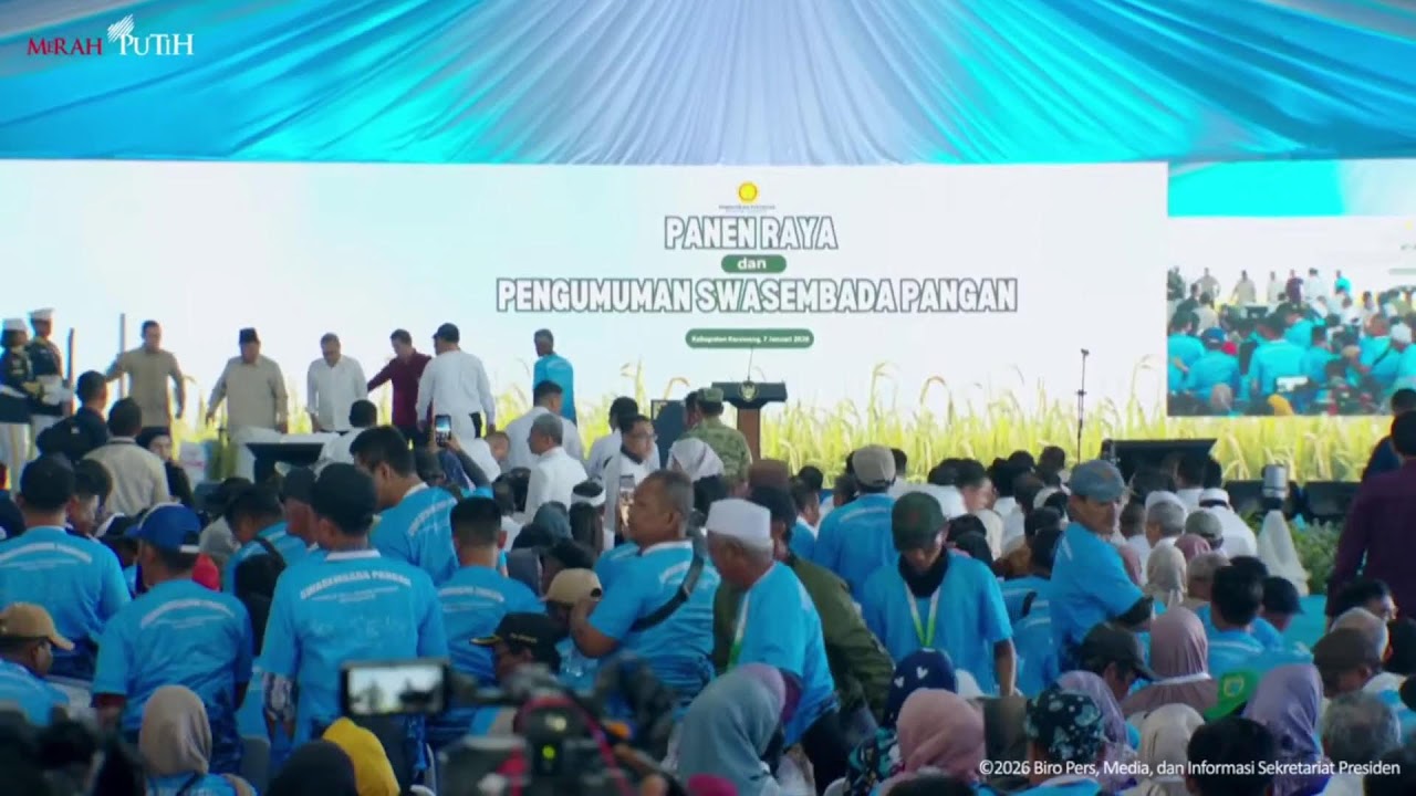 LIVE: Panen Raya dan Pengumuman Swasembada Pangan, Karawang, 7 Januari 2025
