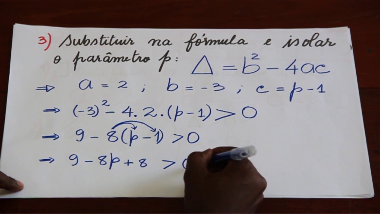 Disciplina de Matemática - 10ª Classe – Equação quadrática paramétrica simples